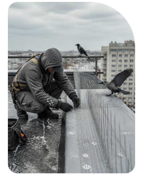Защита от ворон под ключ в Городце по цене от 5062 р. | Сенат-Грд